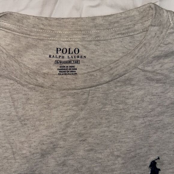 Boys long sleeve gray polo T-shirt - Picture 2 of 2